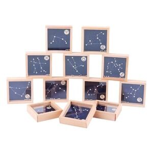 Lot of 12 Pieces - Mini‎ Wooden Labyrinth Ball Game – Zodiac Style
